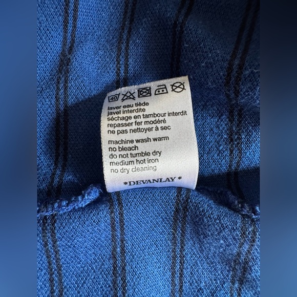 Lacoste Men’s Royal Blue Black Stripe Y2K Preppy Polo Shirt Size 6 Large - Picture 6 of 8